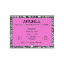 Arches Sulu Boya Kağıdı Blok 300 g Hot Pressed 23x31 cm 20 Yaprak - Arches