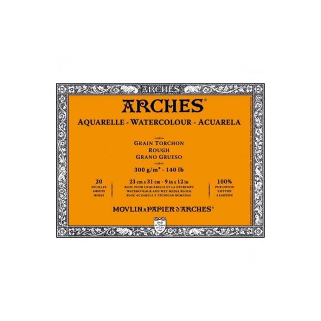 Arches Sulu Boya Blok Defter 300 g 23x31 cm 12 Yaprak - 1