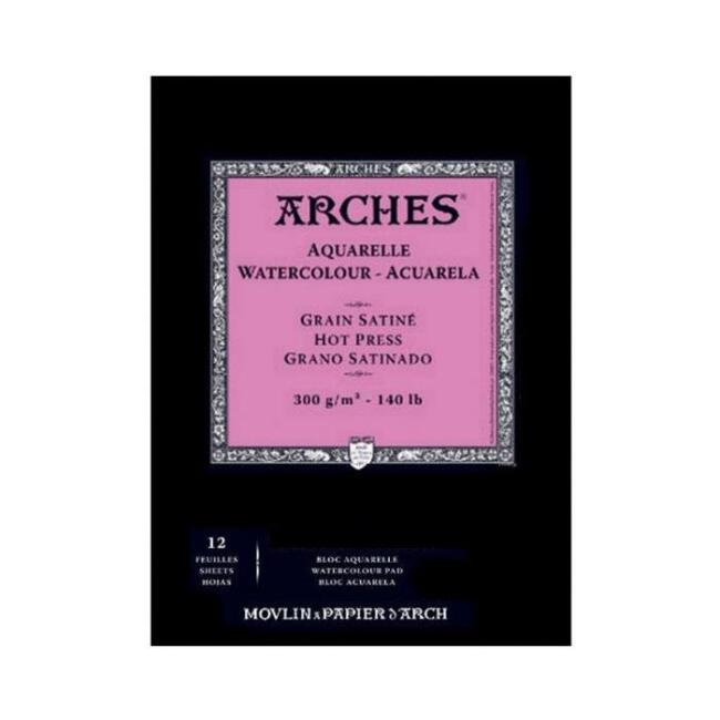 Arches Sulu Boya Blok Defter Düz Doku 300 g A3 12 Yaprak - 1