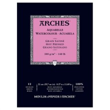 Arches Sulu Boya Blok Defter Düz Doku 300 g A4 12 Yaprak - ARCHES