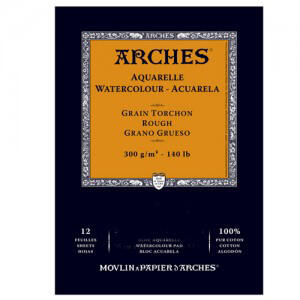 Arches Sulu Boya Blok Defter Kalın Doku 300 g 23x31 cm 12 Yaprak - 2