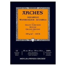 Arches Sulu Boya Blok Defter Kalın Doku 300 g 26x36 cm 12 Yaprak - Arches