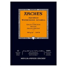 Arches Sulu Boya Blok Defter Kalın Doku 300 g A4 12 Yaprak - ARCHES
