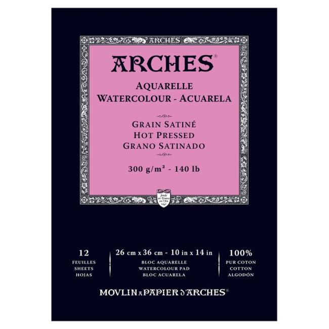 Arches Sulu Boya Blok Defter Düz Doku 300 g 26x36 cm 12 Yaprak - 3