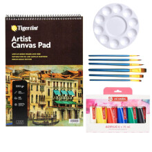 Art Creation Canvas Pad Akrilik Boya Seti 75 ml 6'lı - Gvn Art