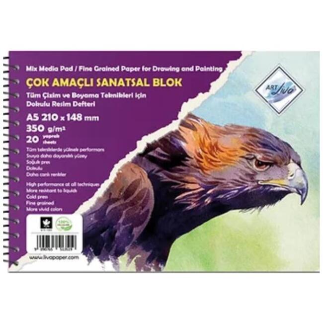 Art Liva Sulu Boya Defteri 350 g A5 20 Yaprak - 2