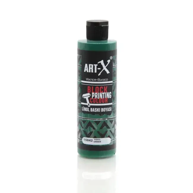 Art-X Su Bazlı Linol Baskı Boyası 240 ml Yeşil 15842 - Art-X