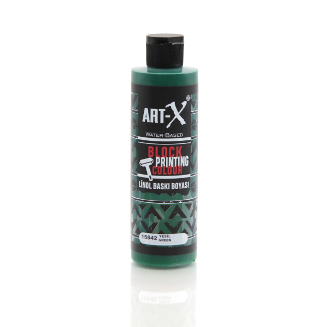 Art-X Su Bazlı Linol Baskı Boyası 240 ml Yeşil 15842 - Art-X