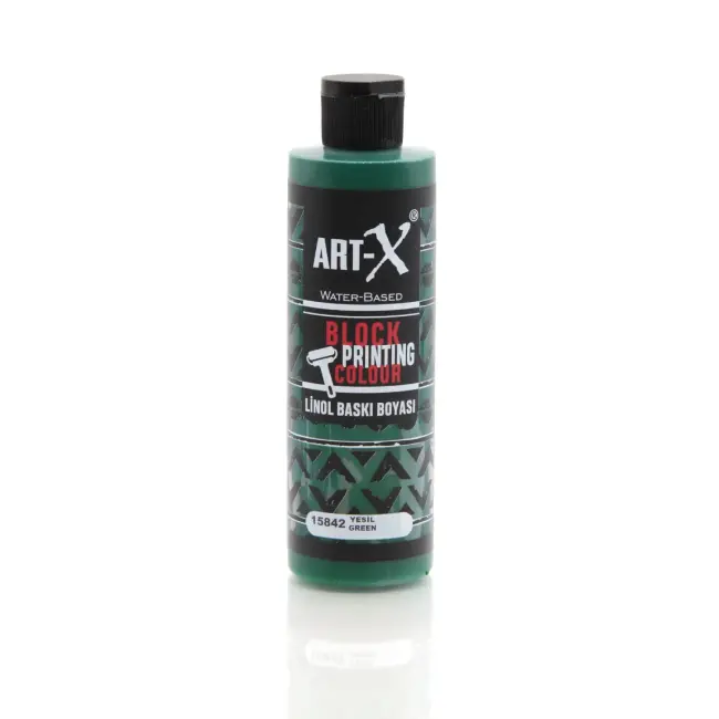 Art-X Su Bazlı Linol Baskı Boyası 240 ml Yeşil 15842 - 1