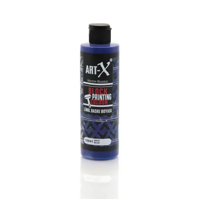 Art-X Su Bazlı Linol Baskı Boyası 240 ml Mavi 15841 - Art-X