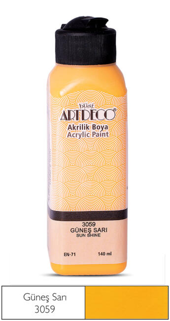 Artdeco Akrilik Boya 140 ml Güneş Sarı 3059 - 2