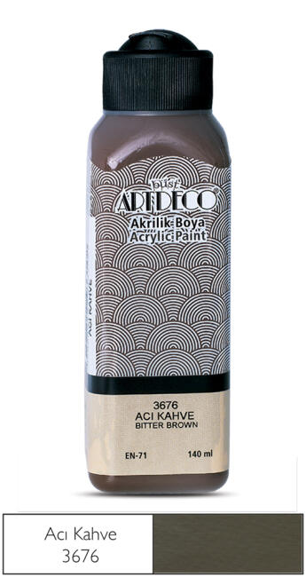 Artdeco Akrilik Boya 140 ml Acı Kahve 3676 - 2