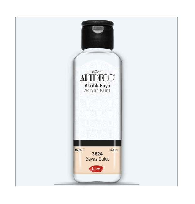 Artdeco Akrilik Boya 140 ml Beyaz Bulut 3624 - 1