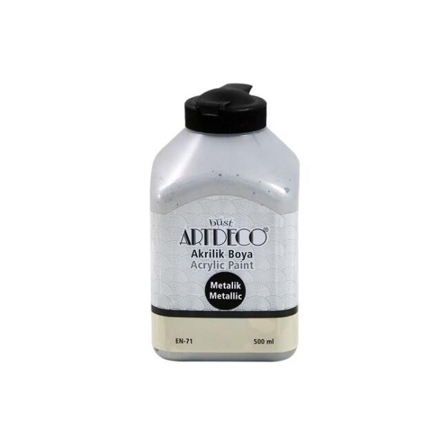 Artdeco Akrilik Boya 500 ml Metalik Gümüş 3722 - 1