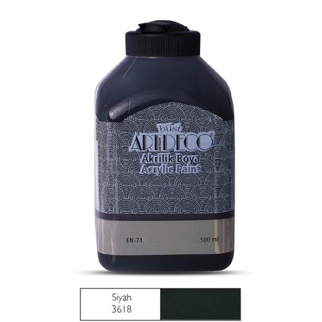 Artdeco Akrilik Boya 500 ml Siyah 3618 - 1