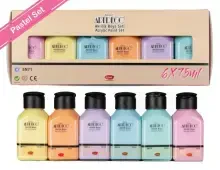 Artdeco Akrilik Boya 75 ml 6’lı Set Pastel Renkler - 1