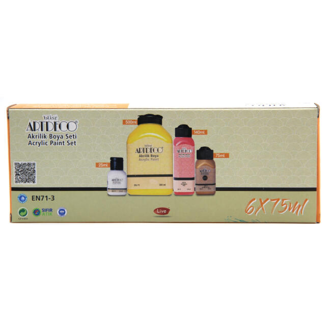 Artdeco Akrilik Boya 75 ml 6’lı Set Makaron Renkler - 2