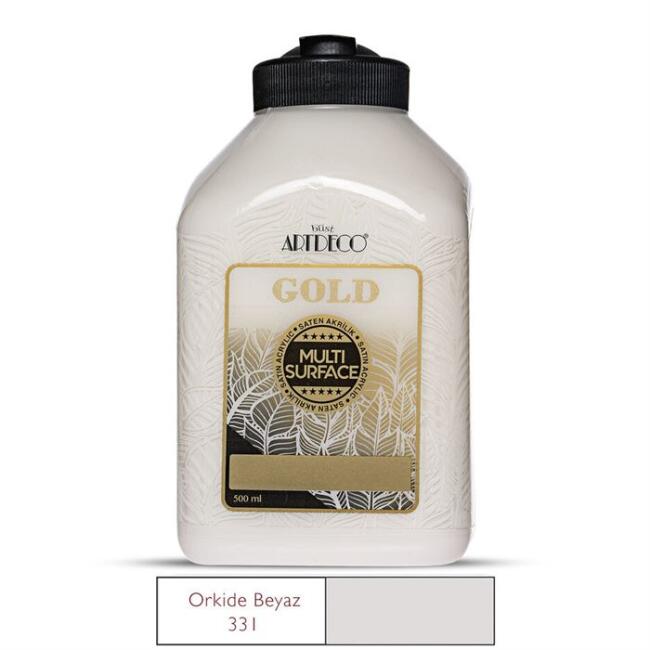 Artdeco Gold Multi Surface Saten Akrilik Boya 500 ml Orkide Beyazı 331 - 1