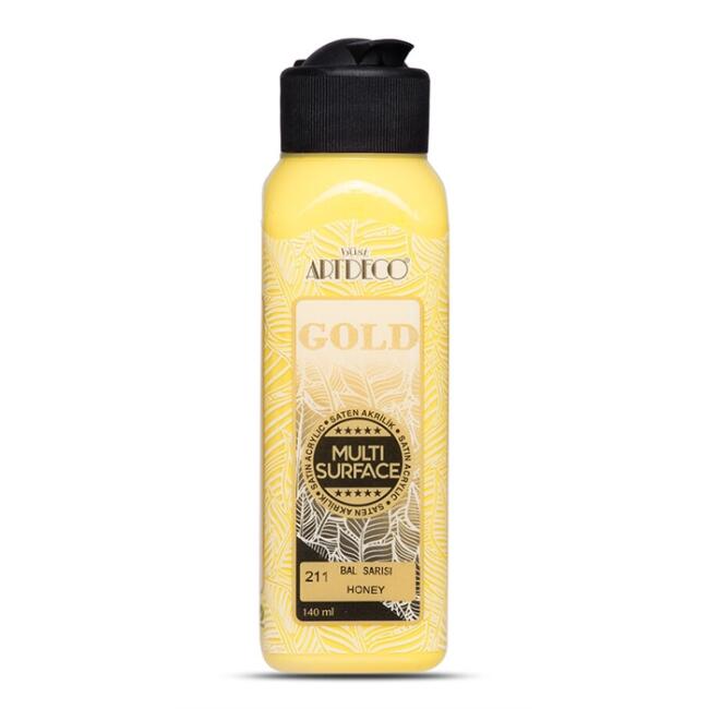 Artdeco Gold Multi Surface Saten Akrilik Boya 140 ml Bal Sarısı 211 - 1