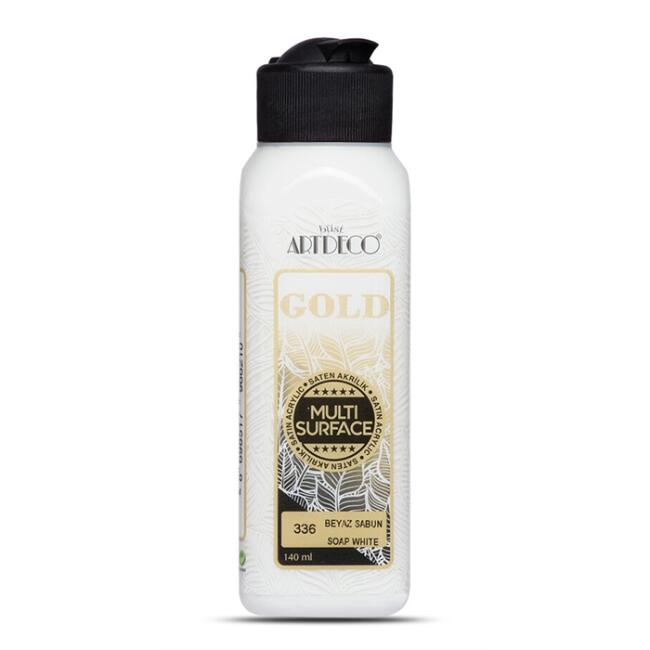 Artdeco Gold Multi Surface Saten Akrilik Boya 140 ml Beyaz Sabun 336 - 1