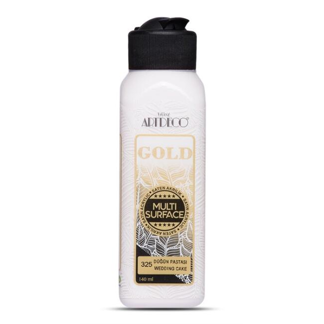 Artdeco Gold Multi Surface Saten Akrilik Boya 140 ml Düğün Pastası 325 - 1