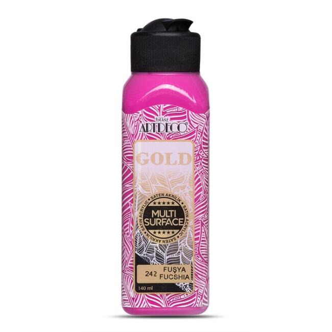 Artdeco Gold Multi Surface Saten Akrilik Boya 140 ml Fuşya 242 - 1