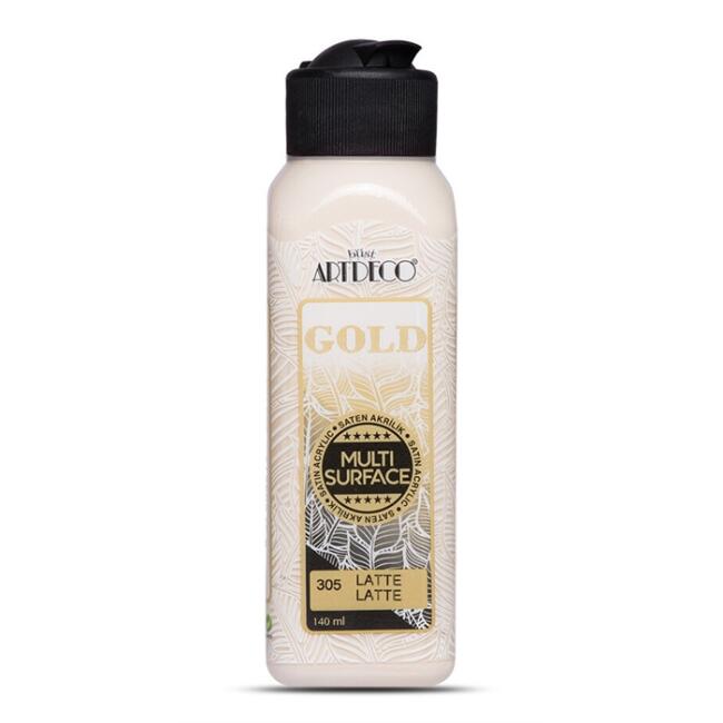 Artdeco Gold Multi Surface Saten Akrilik Boya 140 ml Latte 305 - 1