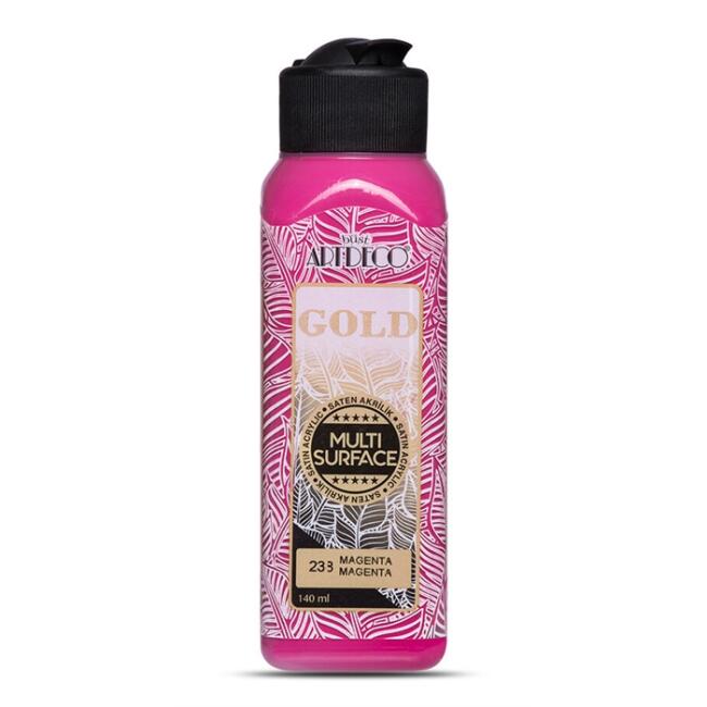 Artdeco Gold Multi Surface Saten Akrilik Boya 140 ml Magenta 238 - 1
