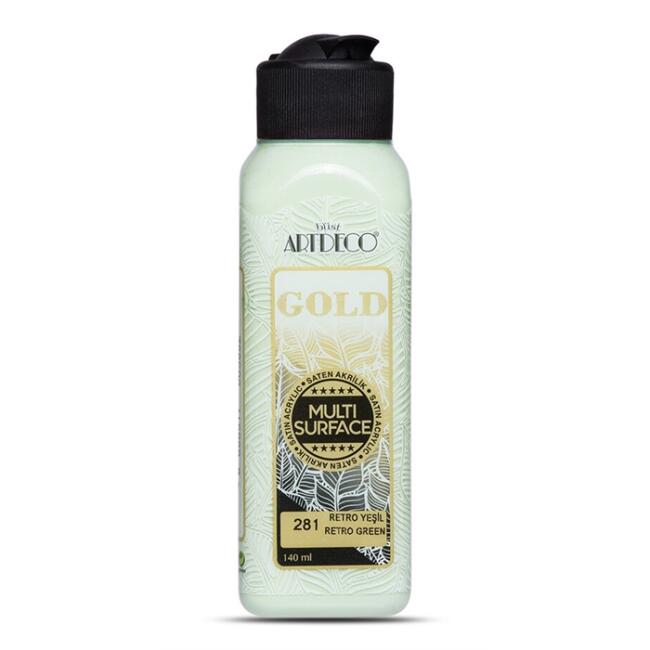 Artdeco Gold Multi Surface Saten Akrilik Boya 140 ml Retro Yeşili 281 - 1