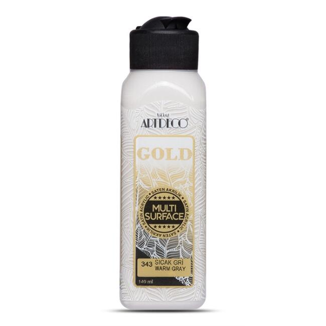Artdeco Gold Multi Surface Saten Akrilik Boya 140 ml Sıcak Gri 343 - 1