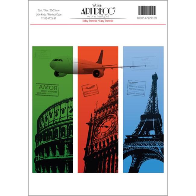 Artdeco Kolay Transfer Kağıdı 25x35 cm Desen N:31 - 1