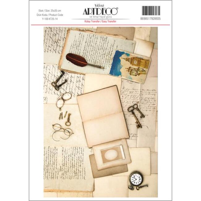 Artdeco Kolay Transfer Kağıdı 25x35 cm Desen N:14 - 1