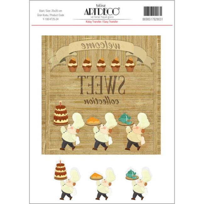 Artdeco Kolay Transfer Kağıdı 25x35 cm Desen N:24 - 1