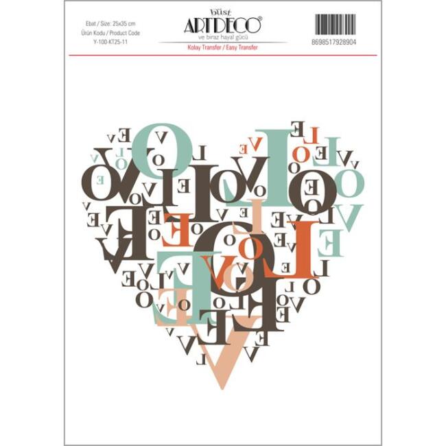 Artdeco Kolay Transfer Kağıdı 25x35 cm Desen N:11 - 1