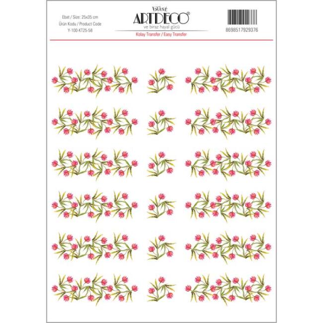 Artdeco Kolay Transfer Kağıdı 25x35 cm Desen N:58 - 1