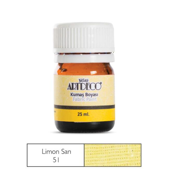 Artdeco Kumaş Boyası 25 ml Limon Sarısı 51 - 1