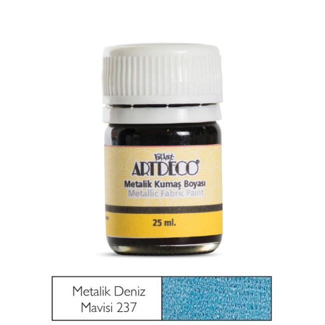 Artdeco Kumaş Boyası 25 ml Metalik Deniz Mavisi 237 - 1