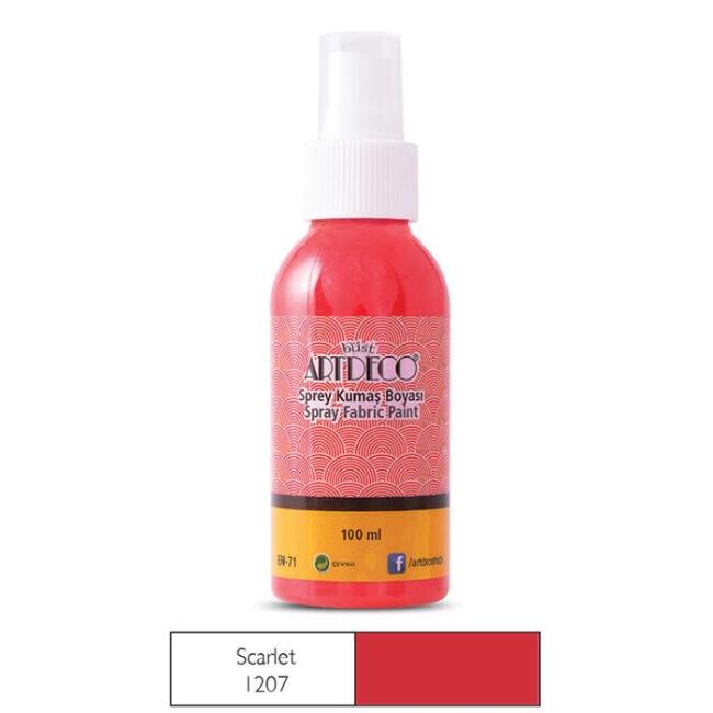 Artdeco Sprey Kumaş Boyası 100 ml Scarlet - 1