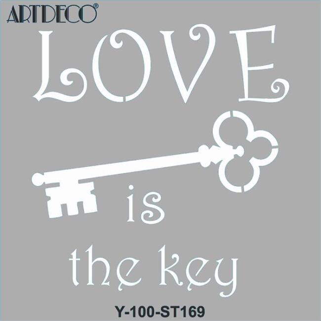 Artdeco Stencil 30x30 cm Anahtarlar - 1