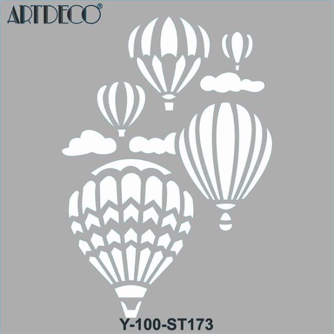 Artdeco Stencil 30x30 cm Balonlar - 1