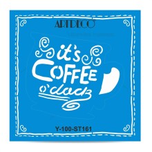 Artdeco Stencil 30x30 cm Kahve Zamanı - Artdeco