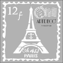 Artdeco Stencil 30x30 cm Paris Posta Pulu - 1
