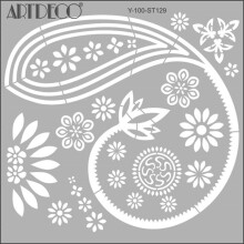 Artdeco Stencil 30x30 cm Şal Deseni - Artdeco