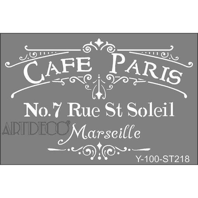 Artdeco Stencil A4 Cafe Paris - 1