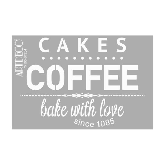 Artdeco Stencil A4 Cakes&Coffee - 1