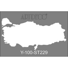 Artdeco Stencil A4 Türkiye Haritası - Artdeco