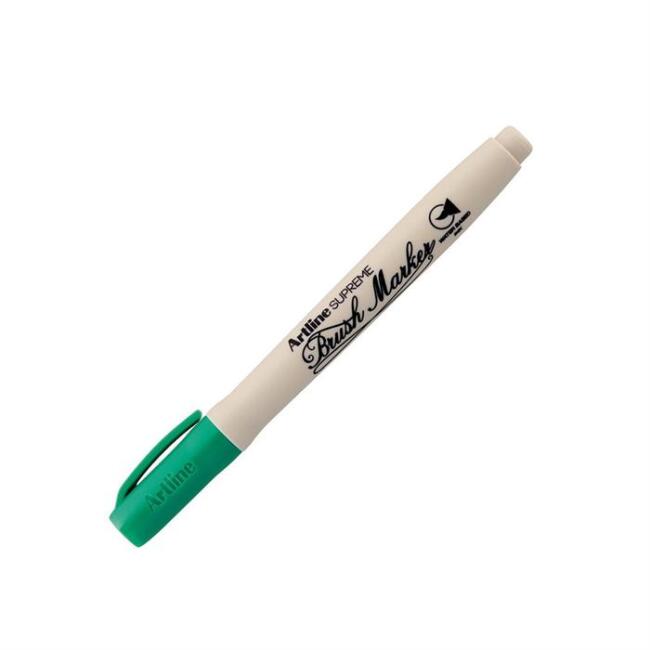 Artline Supreme Brush Marker Fırça Uçlu Kalem Yeşil - 1