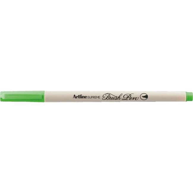 Artline Supreme Brush Uçlu Kalem Fosforlu Yeşil - 1