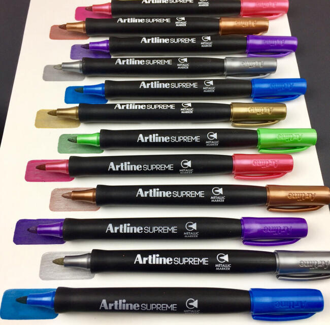 Artline Supreme Permanent Marker 1 mm Metalik Pembe - 2