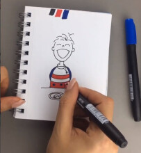 Artline Supreme Permanent Marker 1 mm Turuncu - 3